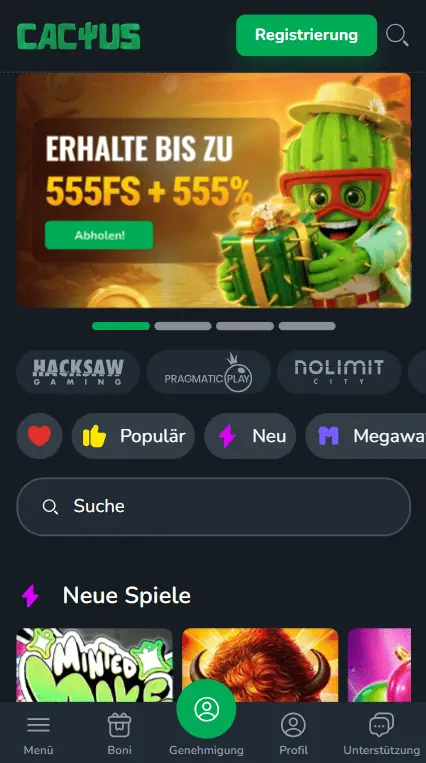 Cactus Mobile auf dem Handy
